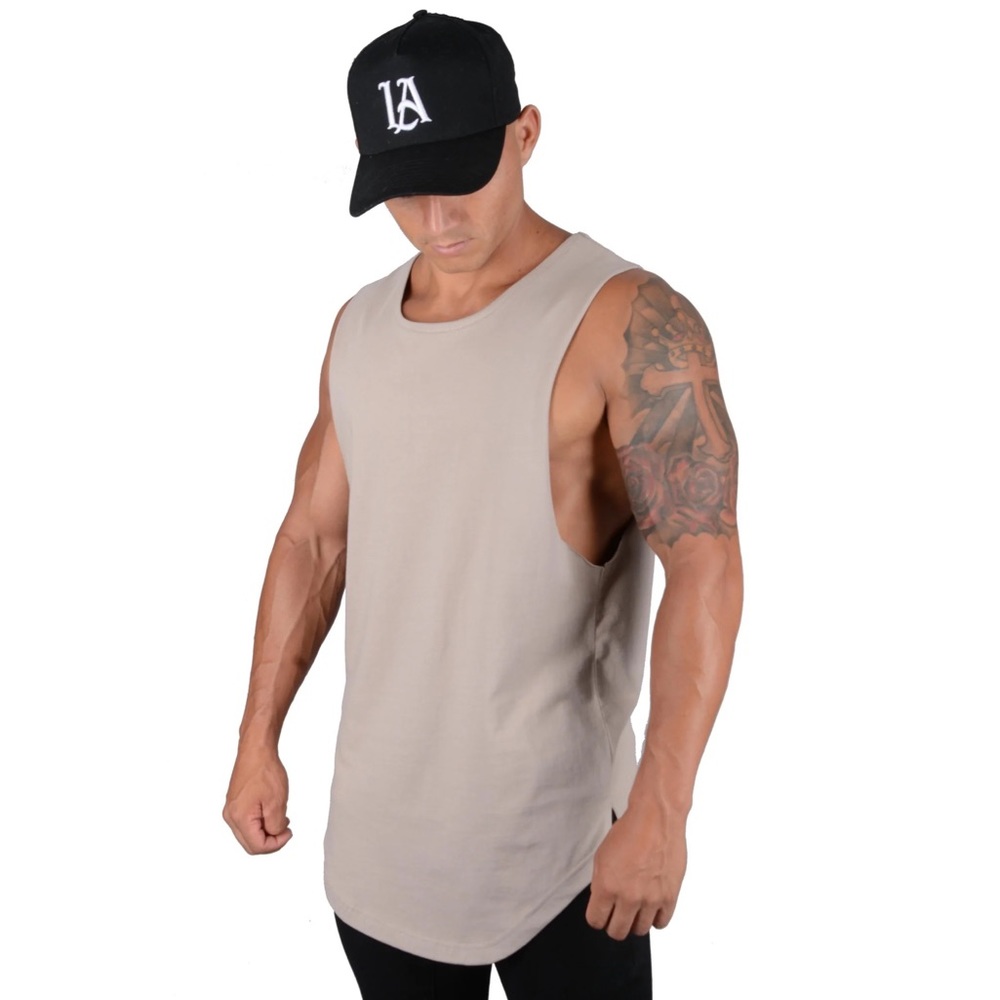 Young LA - 308 Muscle Tank - Sand - Large